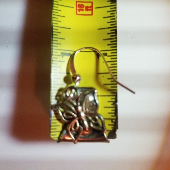 NEW Butterfly Tibetan Silver Earings - Picture 3 of 4